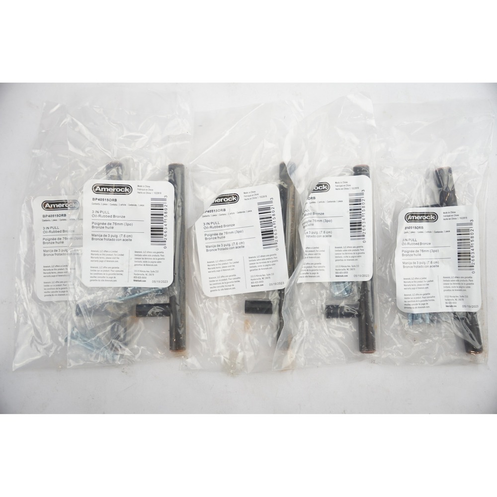 (Lot of 5) Amerock BP40515ORB 3" (76mm) Bar‎ Cabinet Pull Oil Rubbed Bronze